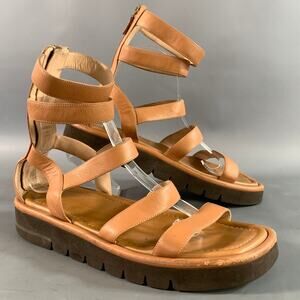 STUART WEITZMAN Size 9.5 Brown Leather Gladiator Sandals